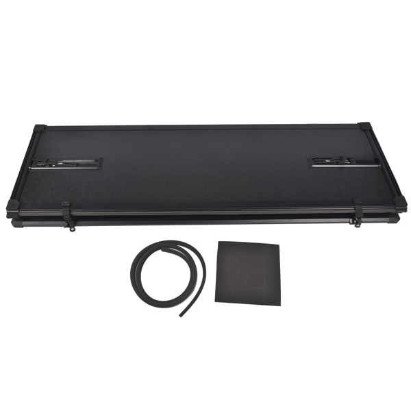 尾箱盖 Matte Black Hard Tri-Fold Truck Bed Cover, 5FT Waterproof Tonneau Cover with LED Replacement for Ford Ranger 2019 2020 2021 2022 2023 2024-3