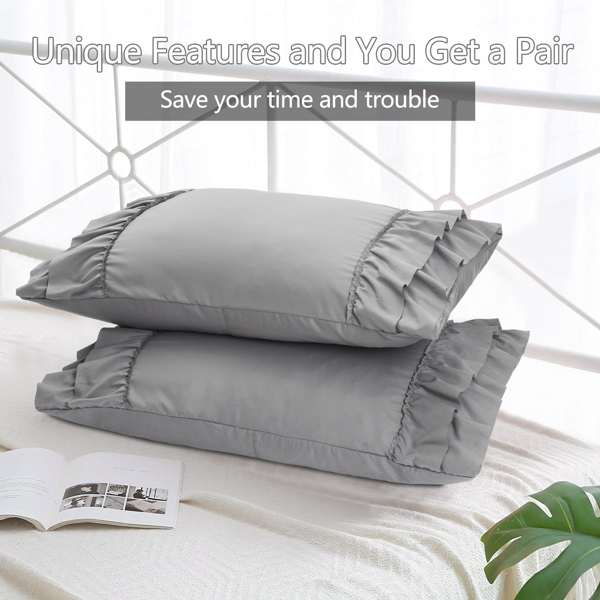 2件套经典荷叶边装饰枕套(TEMU&TK仅支持自提)-4