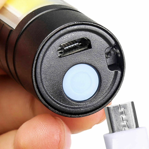10个迷你可缩放LED手电筒USB充电适用于野营远足手电筒工作灯(物流仅支持发USPS，TK/TEMU仅自提)(各平台政策不同，链接已附相关资质，如无所需资质请勿上架)-8