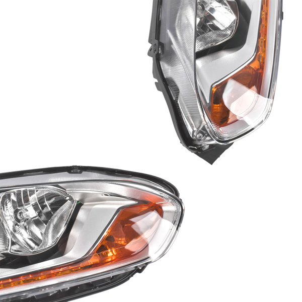 大灯 Pair Left+Right Side Chrome Headlight Replacement for Ford Transit Connect 2014-2018 DT1Z13008Q DT1Z13008N-5