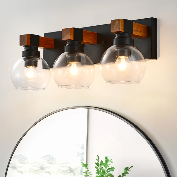 Black Bathroom Light Fixture, Vanity Lighting Fixtures Over Mirror, Wall Sconces for Living Room Bedroom Hallway-1