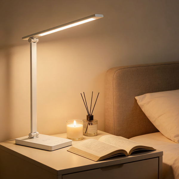 15W LED 可调光护眼台灯，内置 LED 灯珠，带 USB 接口-5