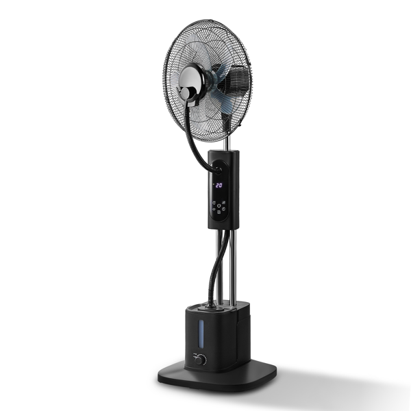 美规 MH-MF40C 喷雾扇 风扇 110V 70W 16英寸 家用落地喷雾扇 带2.5L可拆卸水箱 带LED显示屏 PP 铝电机 黑色 通风加湿 触控+遥控-3
