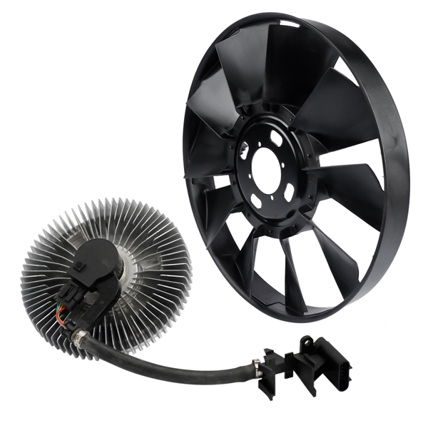 风扇离合器总成 Engine Cooling Fan Blade and Clutch Kit Fits for Buick Rainier Chevrolet Trailblazer GMC Envoy 2002-2009 Black-4