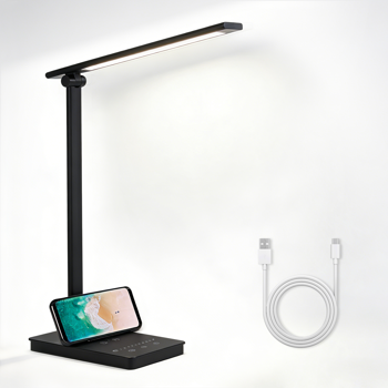 15W LED 可调光护眼台灯，内置 LED 灯珠，带 USB 接口