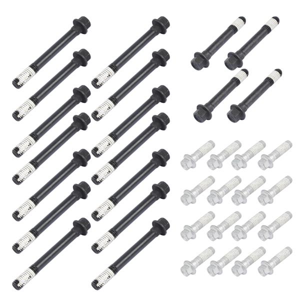 缸盖螺栓 34Pcs Engine Cylinder Head Bolts for Chevrolet GMC C1500 C2500 Cadillac Escalade 5.7L ES72856-2