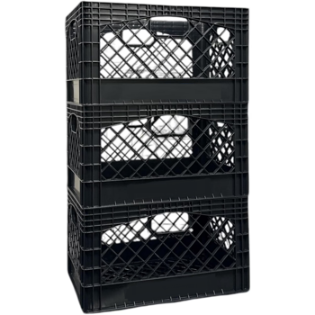 板条箱24QT 3包牛奶板条箱黑色（Walmart仓库发货）