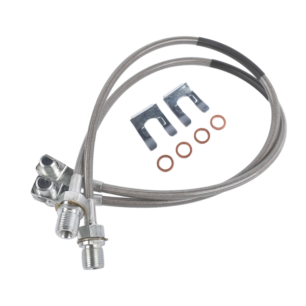 制动管 Front Stainless Steel Brake Lines Fit for 1971-1978 GMC K25 Jimmy Chevrolet 4-6" 89340S-2