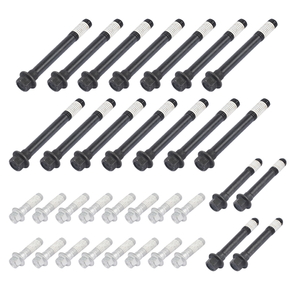 缸盖螺栓 34Pcs Engine Cylinder Head Bolts for Chevrolet GMC C1500 C2500 Cadillac Escalade 5.7L ES72856-5