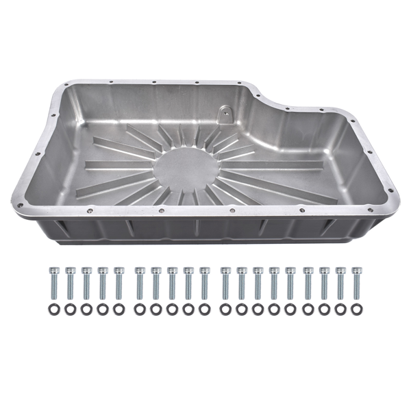 变速箱油底壳 Black Brushed Transmission Oil Pan 328052010 Replacement for Ford 6.7L w/6R140 Transmission-7