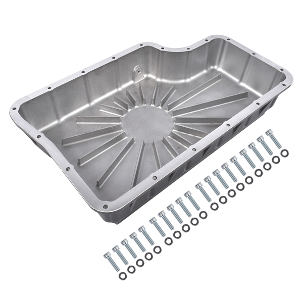 变速箱油底壳 Black Brushed Transmission Oil Pan 328052010 Replacement for Ford 6.7L w/6R140 Transmission-6