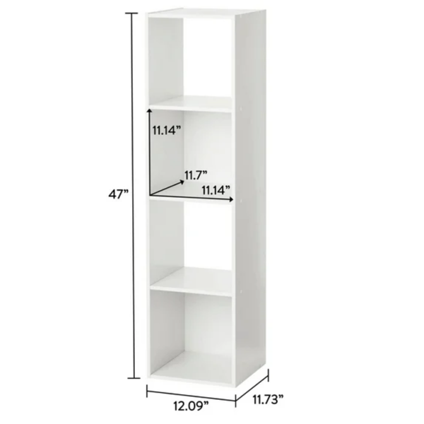 4立方垂直存储管理器，白色（Walmart仓库发货）-4