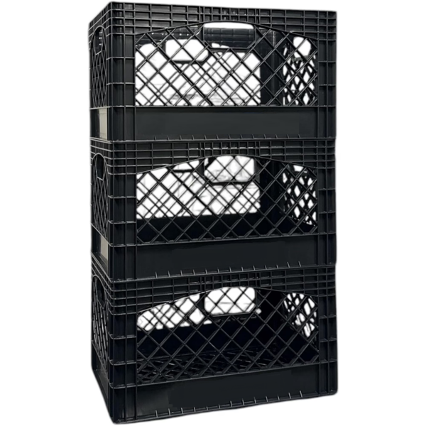 板条箱24QT 3包牛奶板条箱黑色（Walmart仓库发货）-1