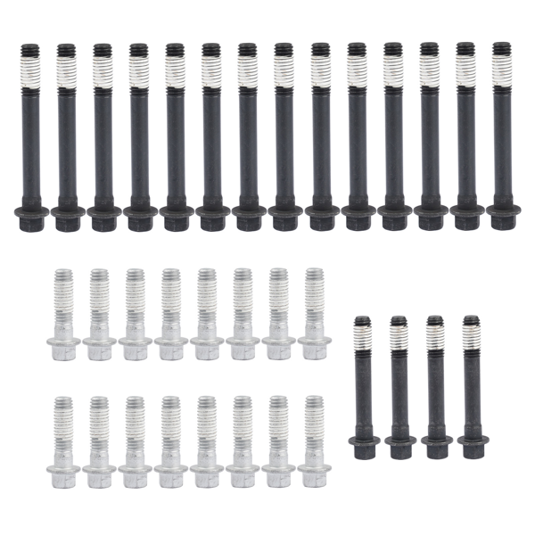 缸盖螺栓 34Pcs Engine Cylinder Head Bolts for Chevrolet GMC C1500 C2500 Cadillac Escalade 5.7L ES72856-1