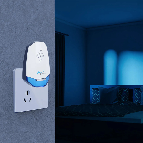2件装超声波驱虫器，带夜灯，插电式驱虫器，适用于室内驱赶老鼠、蟑螂、床虱、鼠类及蚊虫，适用于卧室、车库、仓库及办公室-10