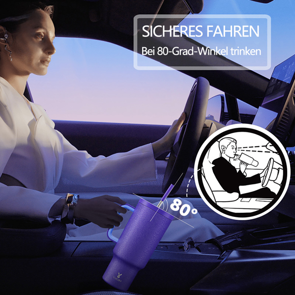 Thermobecher extra groß - Dichteschutz, doppelwandig isoliert für Warmes/Kaltes Mit komfortabler Grip - Ideal für Alltag, Outdoor & Reisen-7