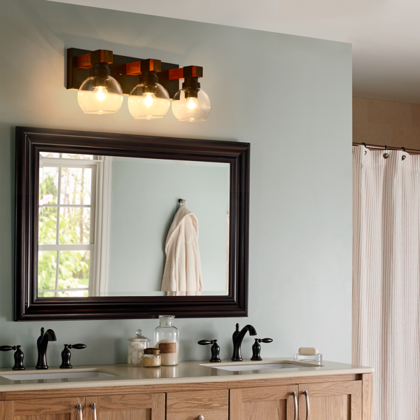 Black Bathroom Light Fixture, Vanity Lighting Fixtures Over Mirror, Wall Sconces for Living Room Bedroom Hallway-3