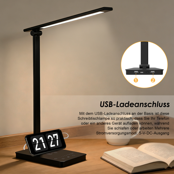 15W LED 可调光护眼台灯，内置 LED 灯珠，带 USB 接口-7