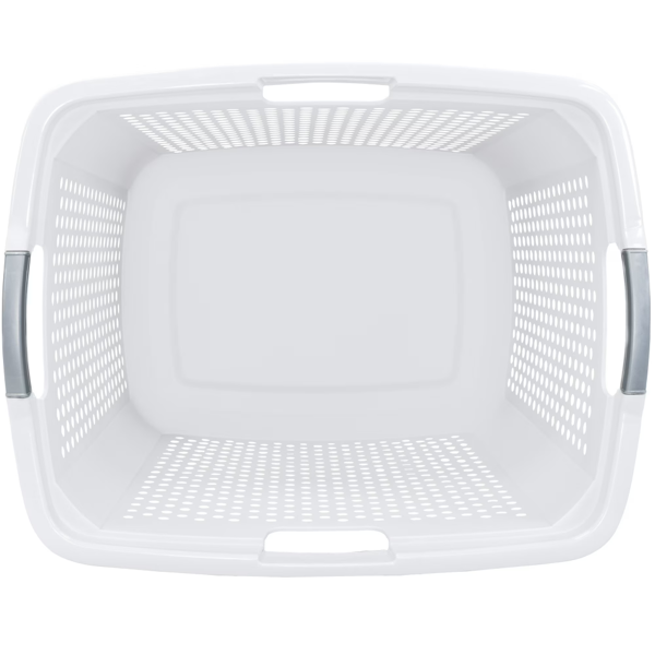 2.5布什尔XL灯塑料洗衣篮，白色，2件套（Walmart仓库发货）-4