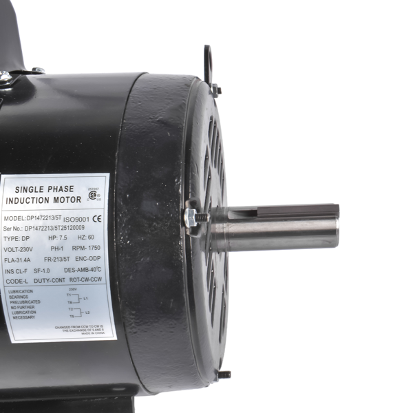 空气压缩机电机 7.5 HP Single Phase Air Compressor Electric Motor 230 Volts 215T Frame 1750 RPM 60 Hz L1510T-11