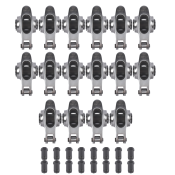 摇臂 16Pcs 1.7 Ratio 7/16\\" Full Roller Stainless Steel Rocker Arm and Stud Set Fit for Chevy Big Block 396 402 427 454