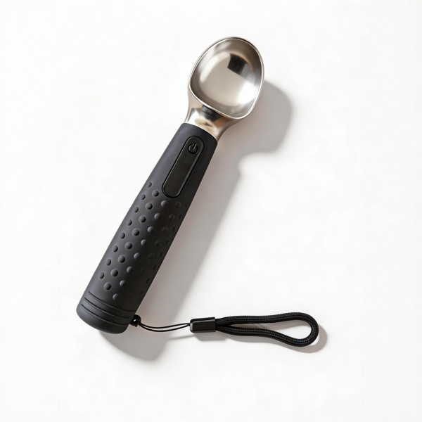 电加热冰淇淋勺，快速加热，可充电，带LED显示屏，防水不锈钢金属材质，USB-C充电-6