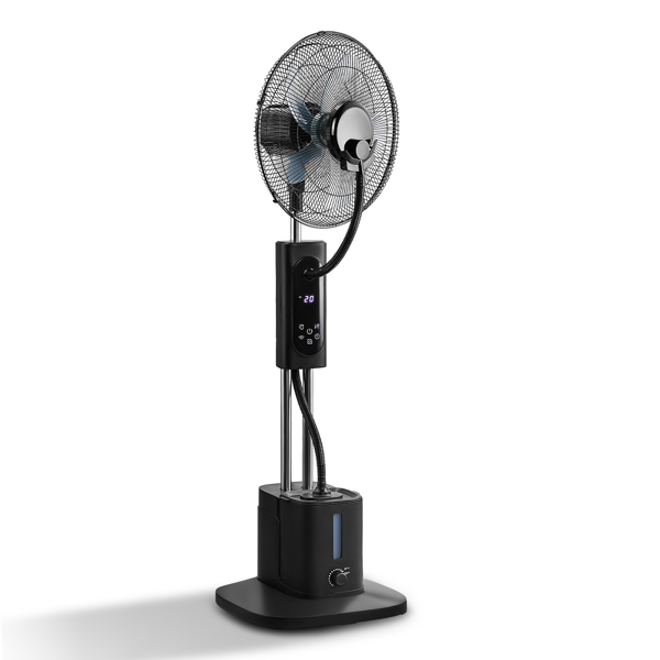 美规 MH-MF40C 喷雾扇 风扇 110V 70W 16英寸 家用落地喷雾扇 带2.5L可拆卸水箱 带LED显示屏 PP 铝电机 黑色 通风加湿 触控+遥控-4