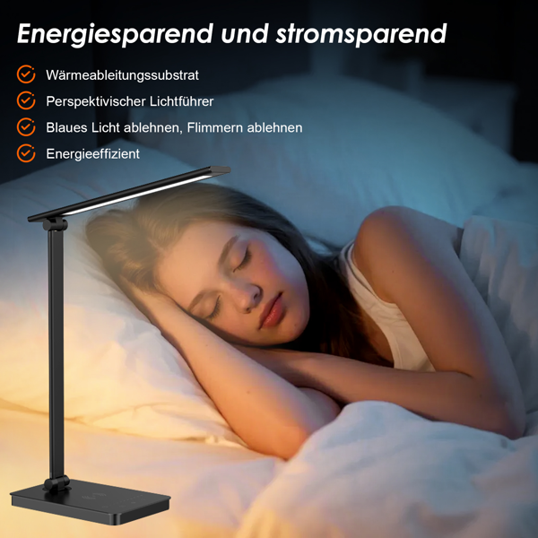 15W LED 可调光护眼台灯，内置 LED 灯珠，带 USB 接口-4