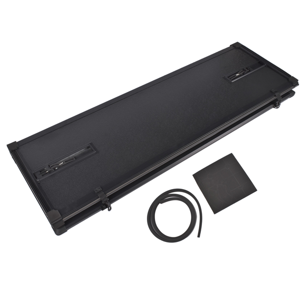 尾箱盖 Matte Black Hard Tri-Fold Truck Bed Cover, 5FT Waterproof Tonneau Cover with LED Replacement for Ford Ranger 2019 2020 2021 2022 2023 2024-2