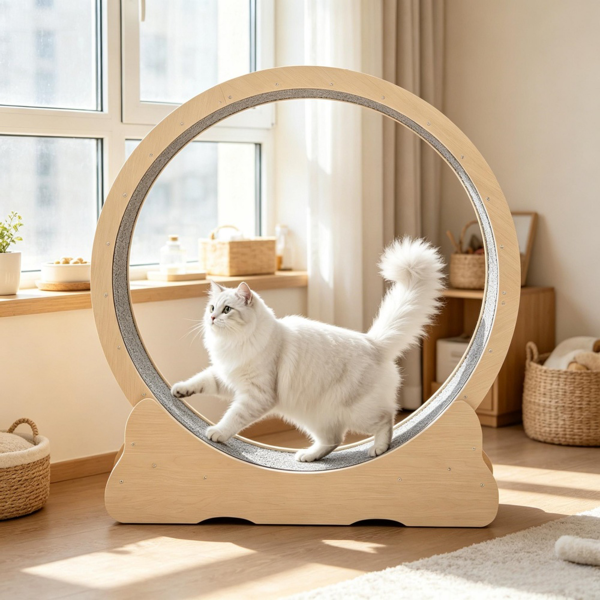 木制猫运动轮-4