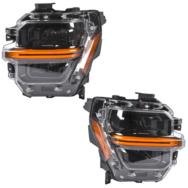 大灯 2Pcs LED Headlight Headlamp Include Module Fit for Ford F150 24-25 Ref: RL3Z13008H/G-1