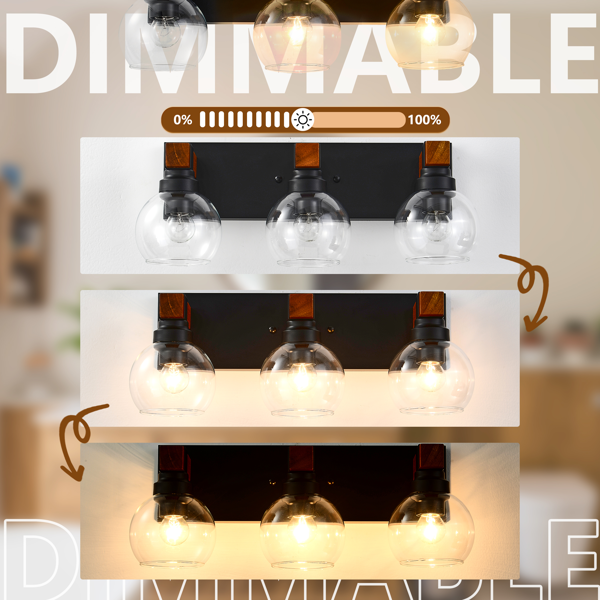 Black Bathroom Light Fixture, Vanity Lighting Fixtures Over Mirror, Wall Sconces for Living Room Bedroom Hallway-7