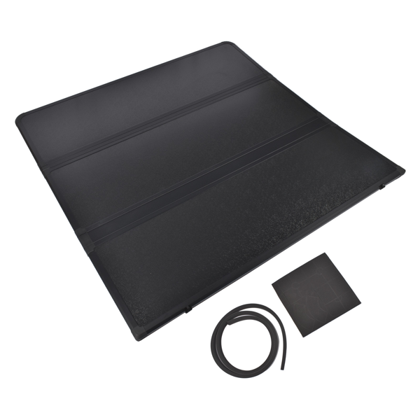 尾箱盖 Matte Black Hard Tri-Fold Truck Bed Cover, 5FT Waterproof Tonneau Cover with LED Replacement for Ford Ranger 2019 2020 2021 2022 2023 2024-5