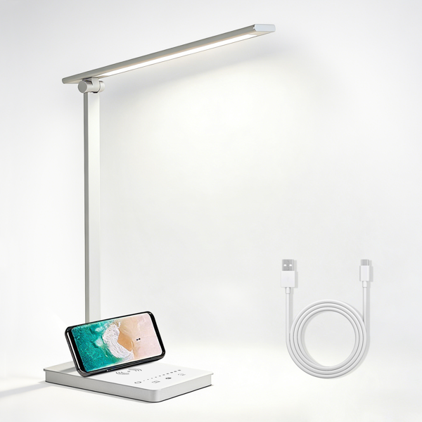 15W LED 可调光护眼台灯，内置 LED 灯珠，带 USB 接口-1
