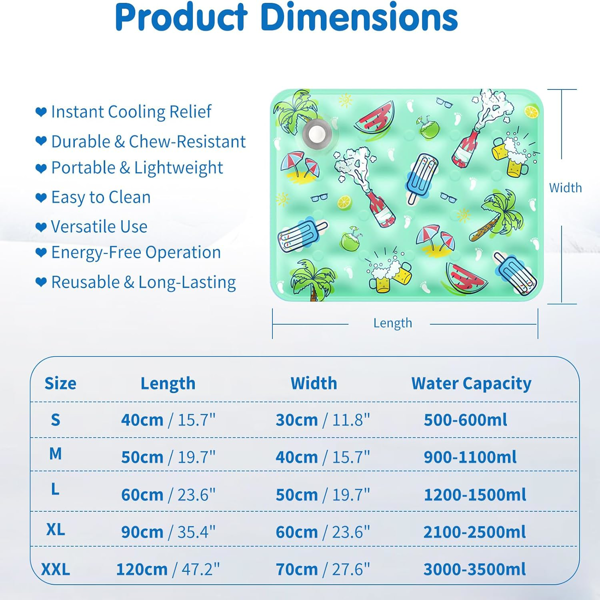 120*70cm狗用冷却垫，2026 款新夏季宠物垫，便携宠物散热垫，狗猫室内户外可洗凝胶冷却垫，适合所有宠物的可重复使用冷静垫-6