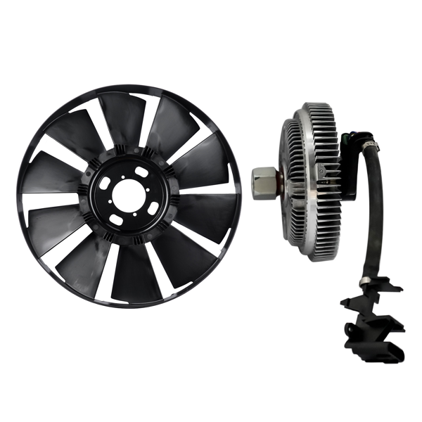 风扇离合器总成 Engine Cooling Fan Blade and Clutch Kit Fits for Buick Rainier Chevrolet Trailblazer GMC Envoy 2002-2009 Black-3