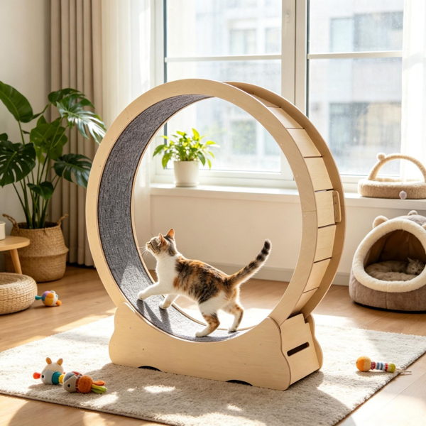 木制猫运动轮-5