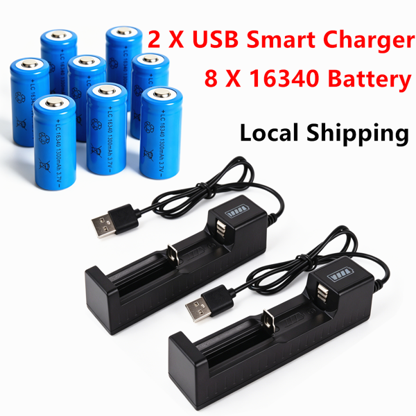 8块 16340 电池  3.7 伏锂离子可充电电池 +2个 USB 充电器 (各平台政策不同，链接已附相关资质，如无所需资质请勿上架)-9