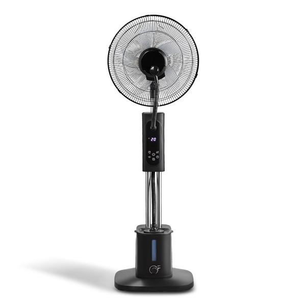 美规 MH-MF40C 喷雾扇 风扇 110V 70W 16英寸 家用落地喷雾扇 带2.5L可拆卸水箱 带LED显示屏 PP 铝电机 黑色 通风加湿 触控+遥控-2