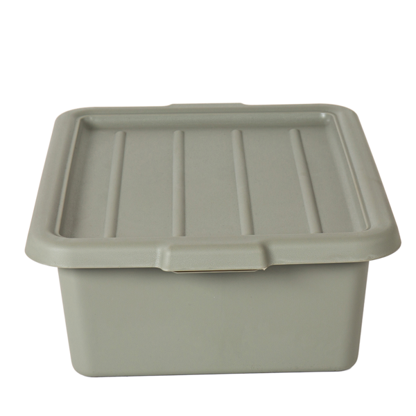6只装 20" x 15" x 7" 9加仑肉类周转箱，带盖商用肉类收纳桶，食品级塑料多功能收纳箱，适用于洗碗、厨房备餐及餐厅仓储的重型实用容器 —— 灰色(不支持self-pick up且不支持指定仓库发货)-4