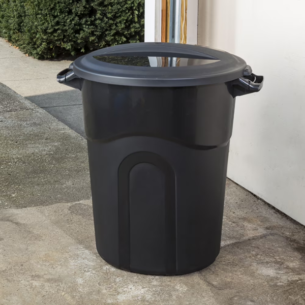20加仑重型塑料垃圾桶，带盖，黑色（Walmart仓库发货）-5