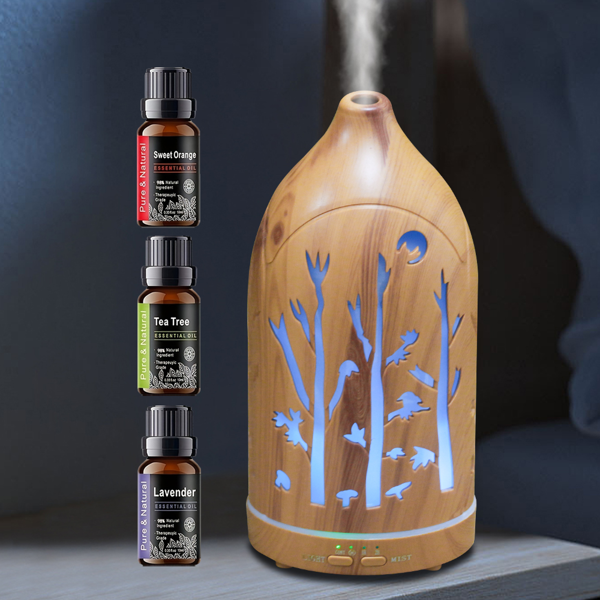 七色 LED 灯光香薰机，带自动断电功能，附赠 3 瓶香薰精油-8