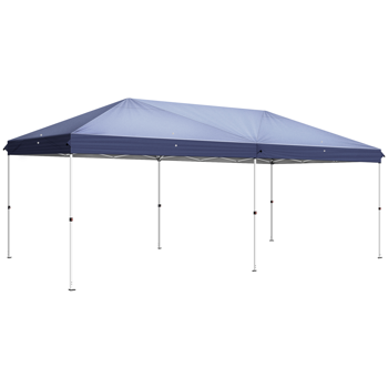 10X20FT 蓝色 6面纱网(6门) 折叠棚 210D牛津布 28/22MM脚管 10X20MM交叉杆(加中间塑料件) 白色喷塑铁管 配拎包