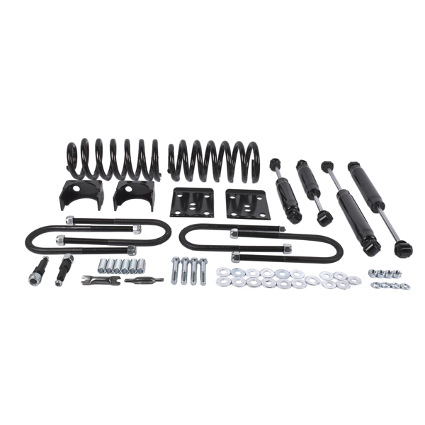 弹簧减震器套件 3" / 5" Drop Lowering Flip Kit Fit for Chevrolet C10 GMC C15 1973-1987 Springs & Shocks Black-5