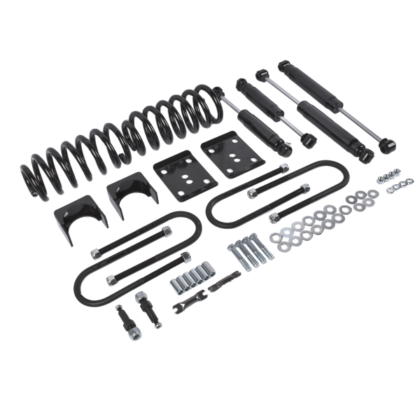 弹簧减震器套件 3" / 5" Drop Lowering Flip Kit Fit for Chevrolet C10 GMC C15 1973-1987 Springs & Shocks Black-2