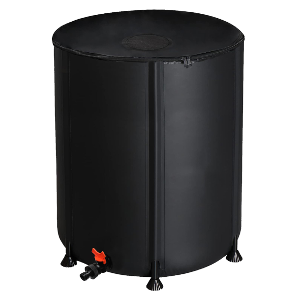 50gal 黑色 PVC 可折叠 集雨桶-4