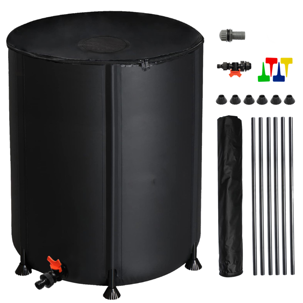 50gal 黑色 PVC 可折叠 集雨桶-1