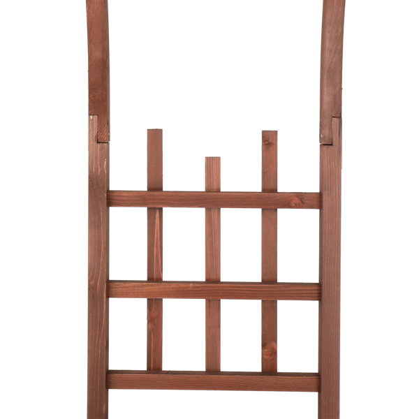 6.8ft 红棕色 圆弧顶 带座椅 木拱门-4