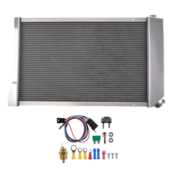 3 Row Radiator Shroud Fan fit for Chevy Corvette Base 350ci V8 1977-1982 Aluminum