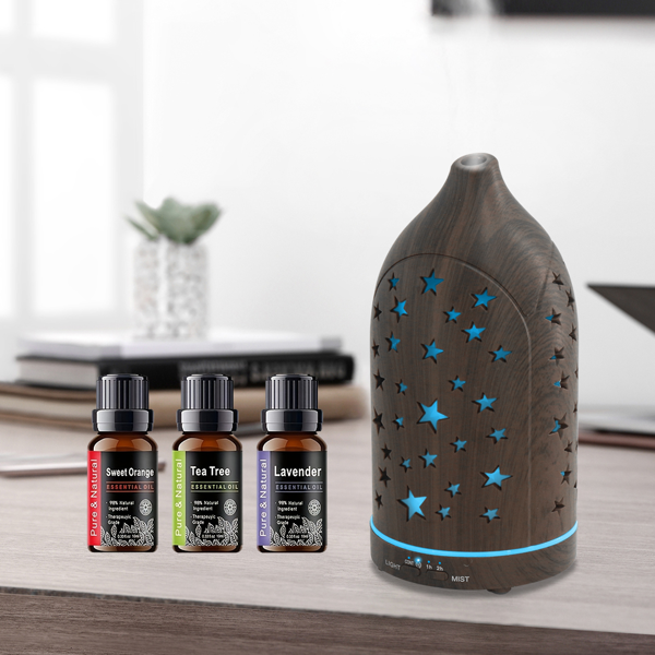 家用香薰精油扩香机，七色 LED 渐变灯光，超静音设计，卧室，办公室、舒缓放松场景适用-8